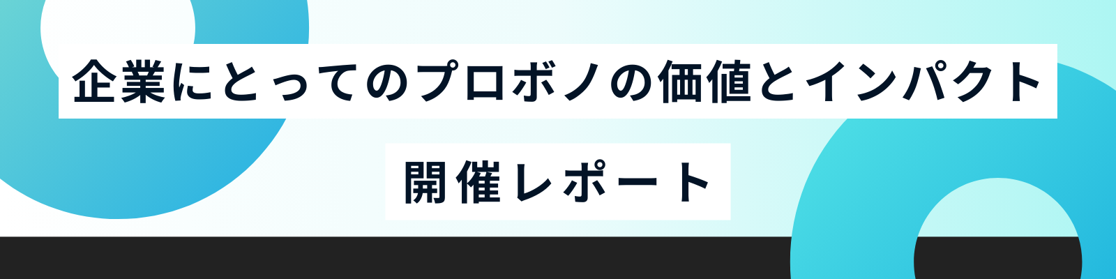 開催レポート「企業にとってのプロボノの価値とインパクト」